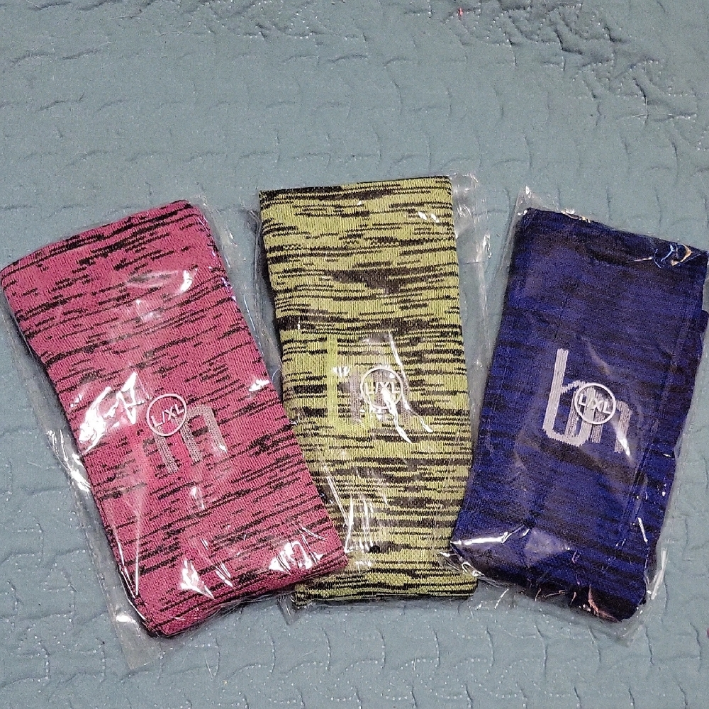 Pink, Green, and Blue LAX Compresion Socks Set knee high